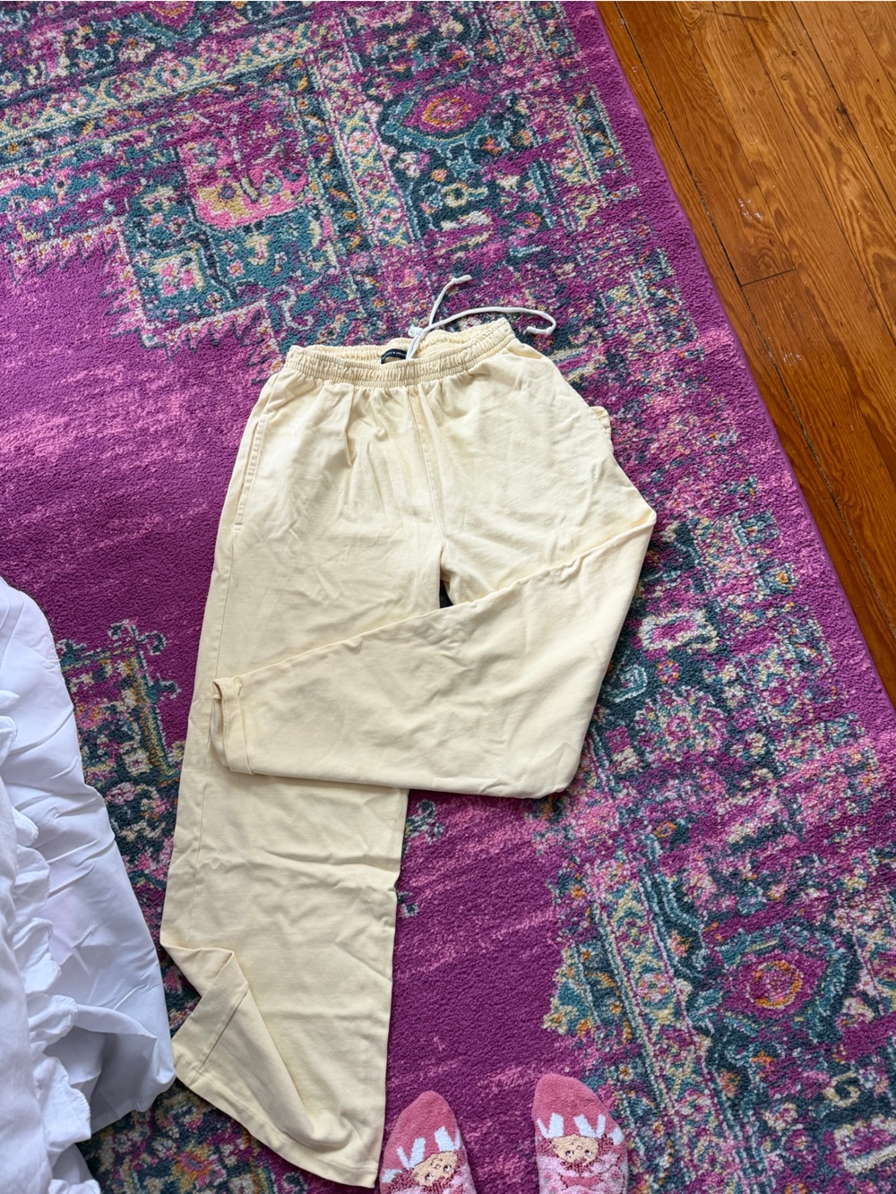 Brandy Melville Cream Track Pants